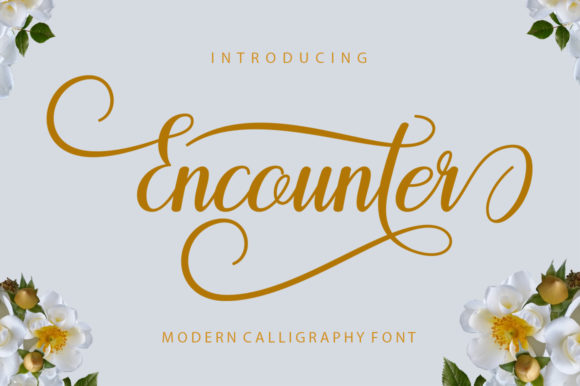 Encounter: A Modern Script Typeface for Editorial Design
