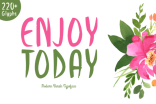 Enjoy Today: The Perfect Modern Brush Font for Handmade Creators